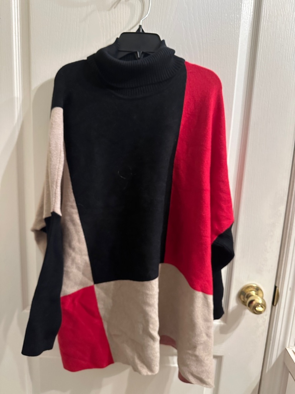 Joseph A. Color Block Turtleneck Sweater